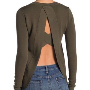 RACHEL ROY COLLECTION Sage Racer Cross Back Top
